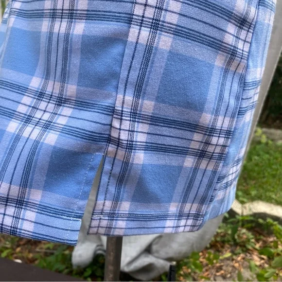 Brandy Melville plaid blue and white cara mini skirt - Picture 5 of 7